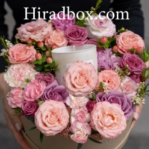 جعبه گل هدیه زیبا